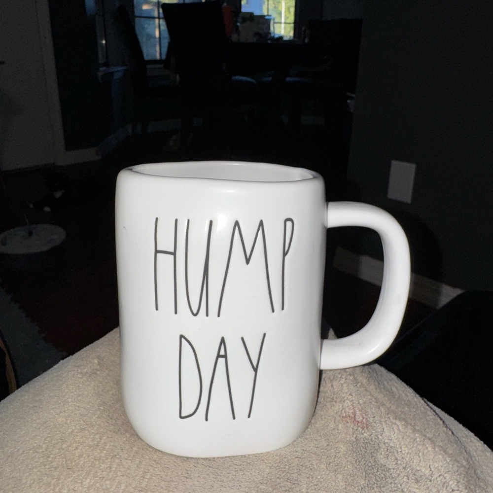 Rae Dunn White Hump Day Mug
